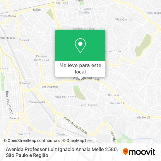 Avenida Professor Luiz Ignácio Anhaia Mello 2580 mapa