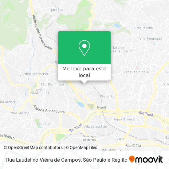 Rua Laudelino Viêira de Campos mapa