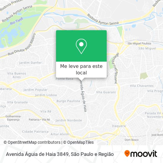 Avenida Águia de Haia 3849 mapa