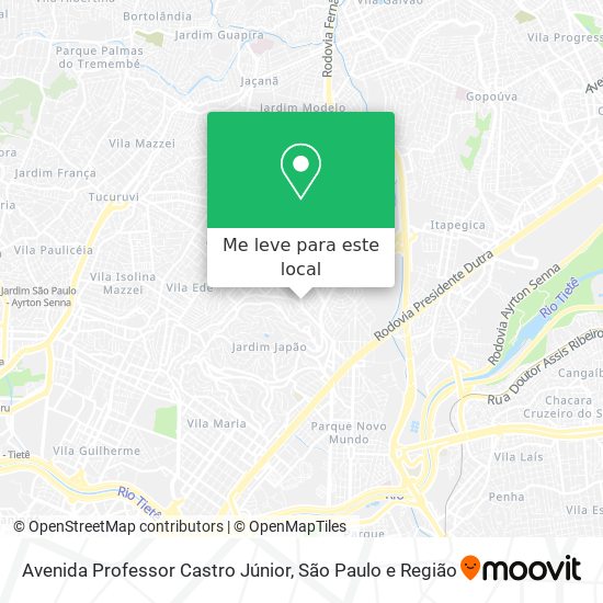 Avenida Professor Castro Júnior mapa