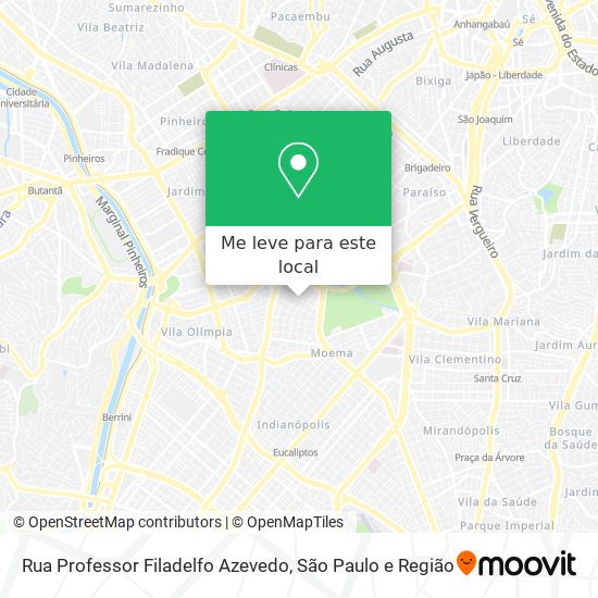 Rua Professor Filadelfo Azevedo mapa