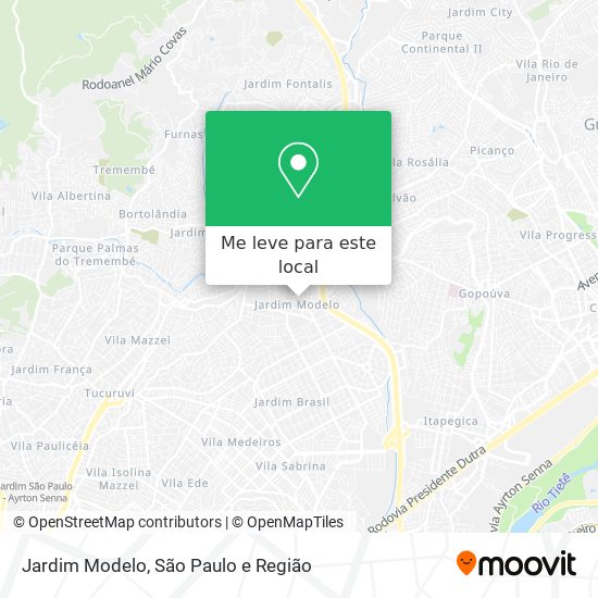 Jardim Modelo mapa