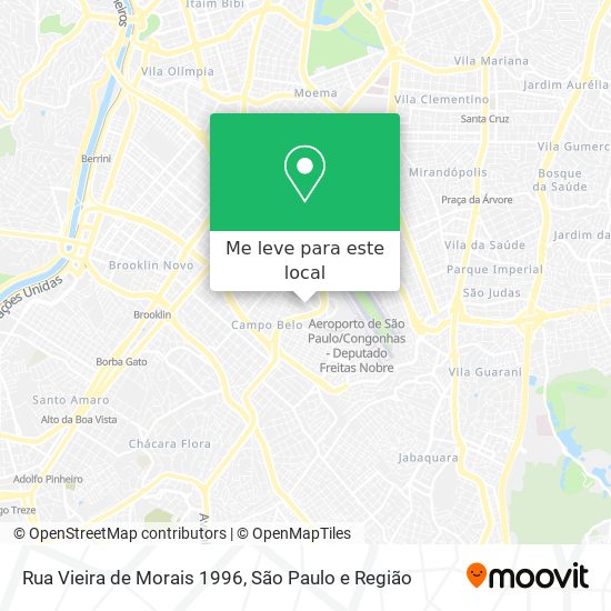 Rua Vieira de Morais 1996 mapa