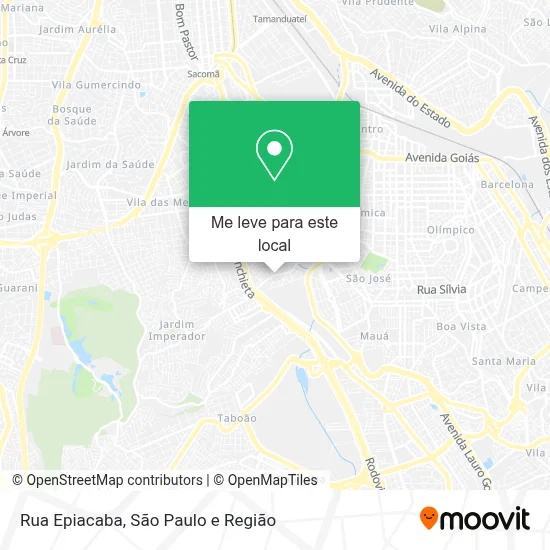 Rua Epiacaba mapa