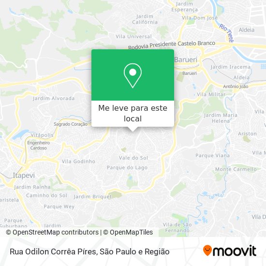 Rua Odilon Corrêa Píres mapa