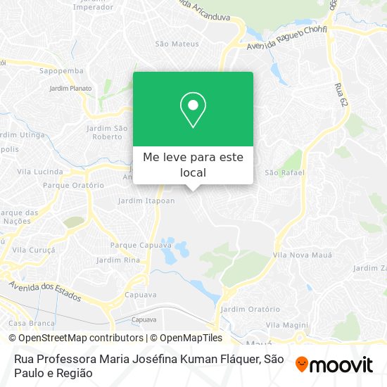 Rua Professora Maria Joséfina Kuman Fláquer mapa