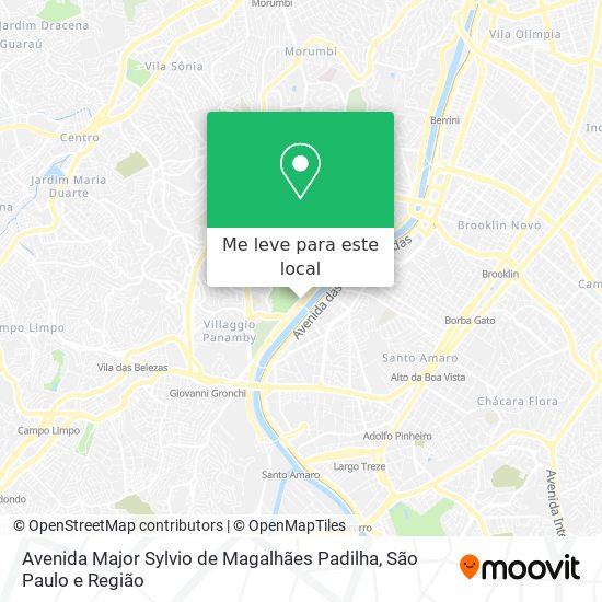 Avenida Major Sylvio de Magalhães Padilha mapa