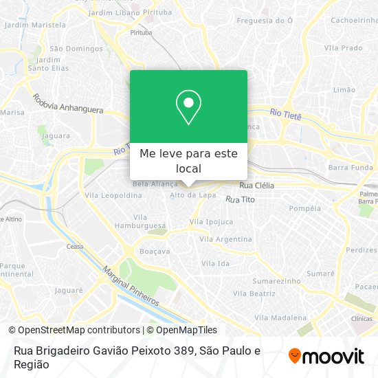 Rua Brigadeiro Gavião Peixoto 389 mapa