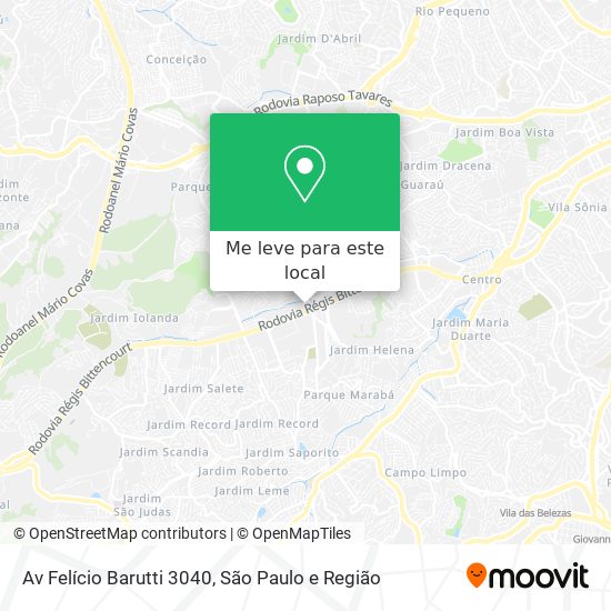 Av Felício Barutti 3040 mapa