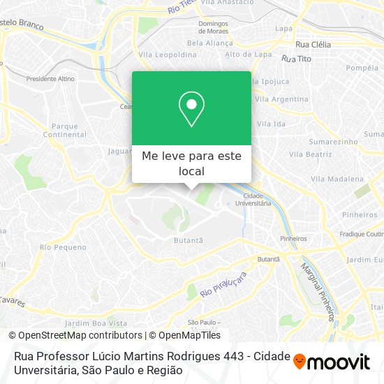 Rua Professor Lúcio Martins Rodrigues 443 - Cidade Unversitária mapa