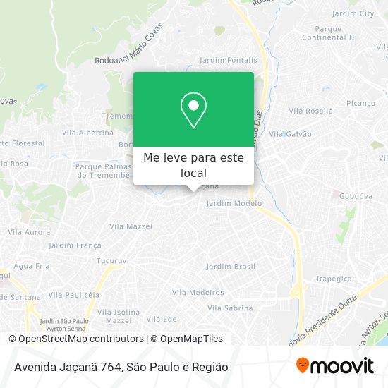 Avenida Jaçanã 764 mapa