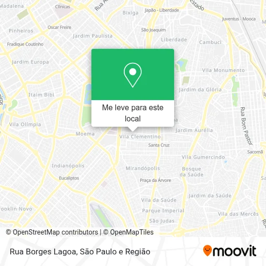 Rua Borges Lagoa mapa