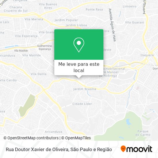 Rua Doutor Xavier de Oliveira mapa
