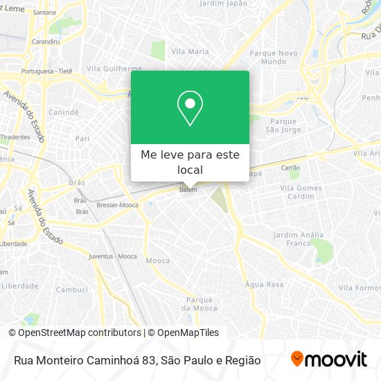 Rua Monteiro Caminhoá 83 mapa