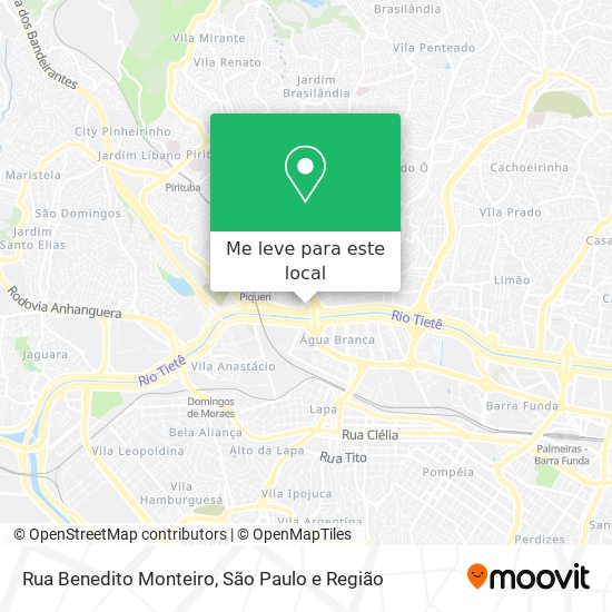 Rua Benedito Monteiro mapa