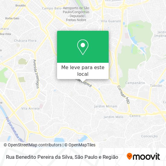 Rua Benedito Pereira da Silva mapa