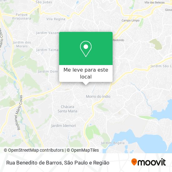 Rua Benedito de Barros mapa
