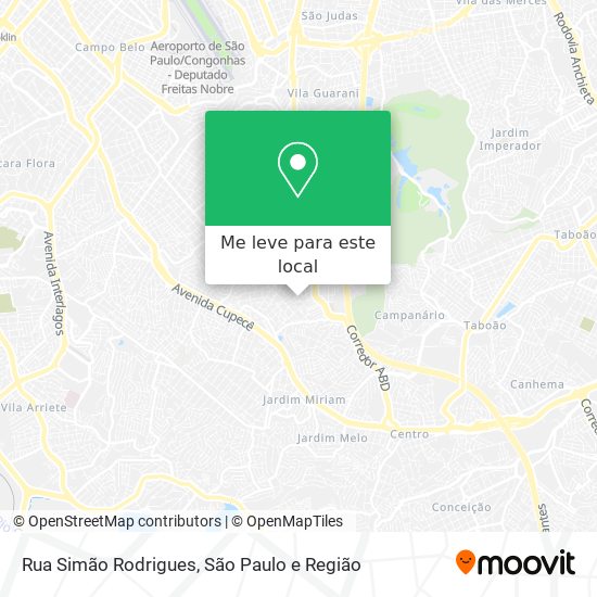 Rua Simão Rodrigues mapa