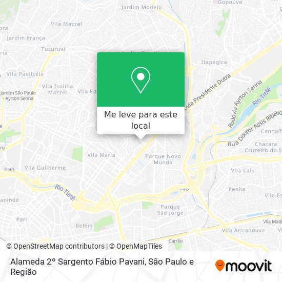 Alameda 2º Sargento Fábio Pavani mapa