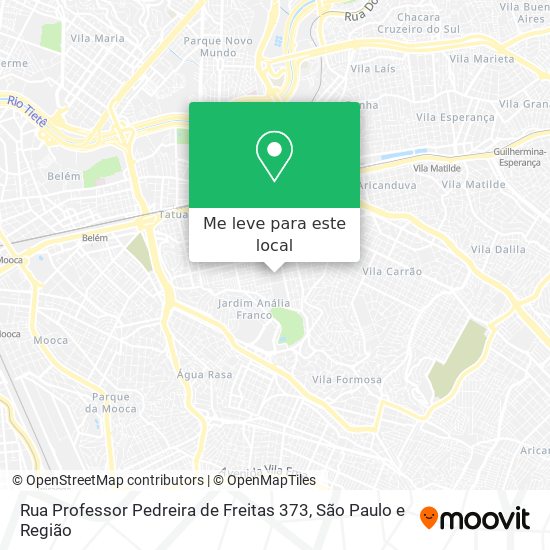 Rua Professor Pedreira de Freitas 373 mapa