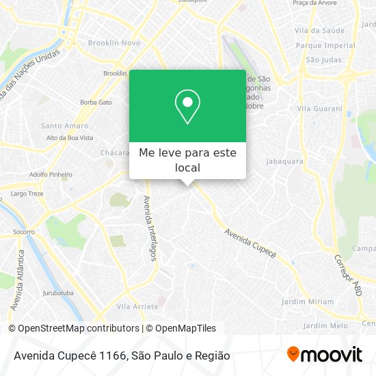 Avenida Cupecê 1166 mapa