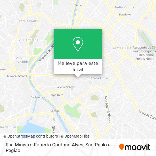 Rua Ministro Roberto Cardoso Alves mapa