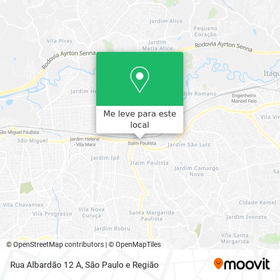 Rua Albardão 12 A mapa