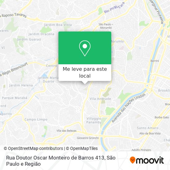 Rua Doutor Oscar Monteiro de Barros 413 mapa