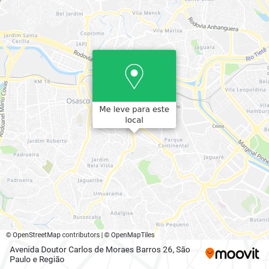 Avenida Doutor Carlos de Moraes Barros 26 mapa