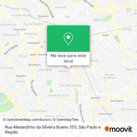 Rua Alexandrino da Silveira Bueno 355 mapa