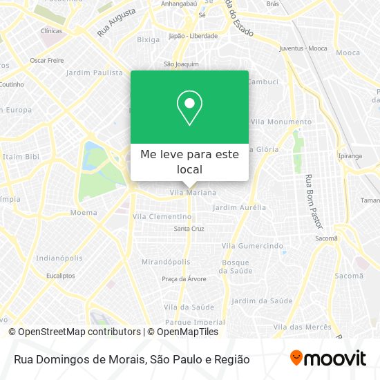 Rua Domingos de Morais mapa