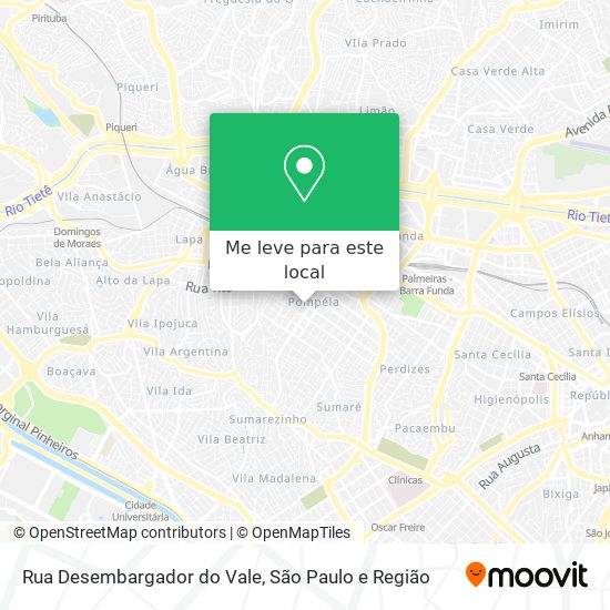 Rua Desembargador do Vale mapa