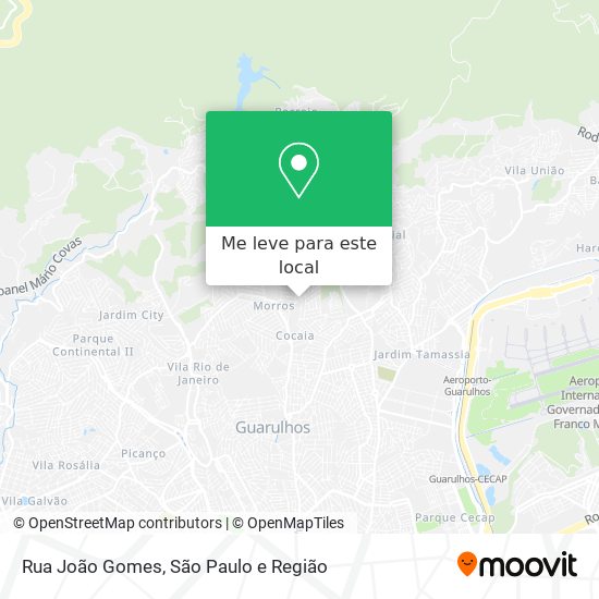 Rua João Gomes mapa