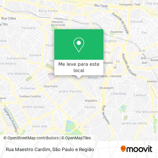 Rua Maestro Cardim mapa