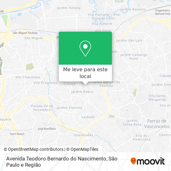 Avenida Teodoro Bernardo do Nascimento mapa