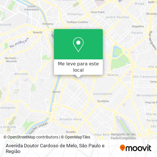 Avenida Doutor Cardoso de Melo mapa