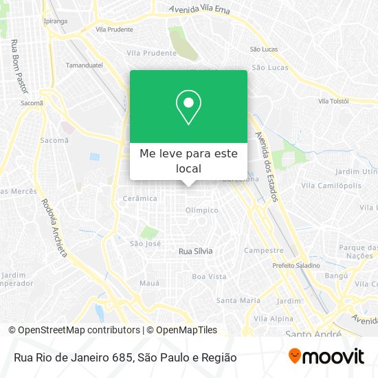 Rua Rio de Janeiro 685 mapa