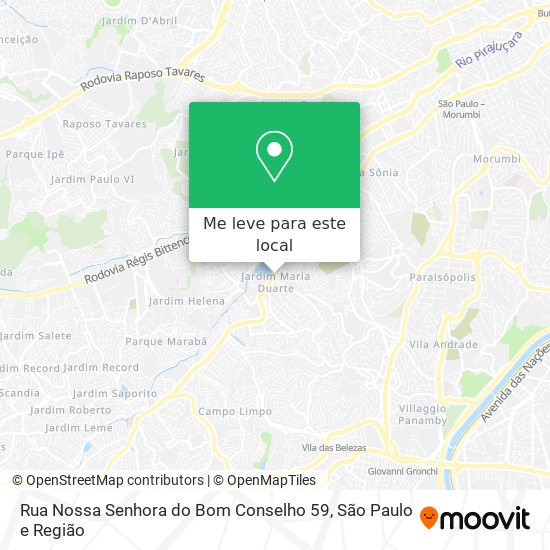 Rua Nossa Senhora do Bom Conselho 59 mapa