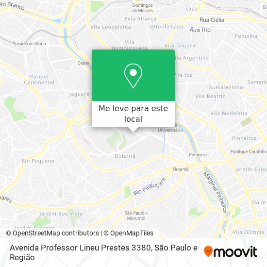 Avenida Professor Lineu Prestes 3380 mapa
