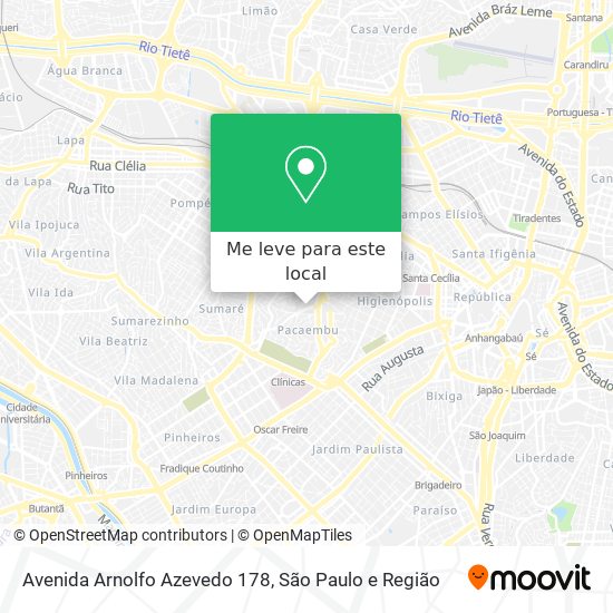 Avenida Arnolfo Azevedo 178 mapa