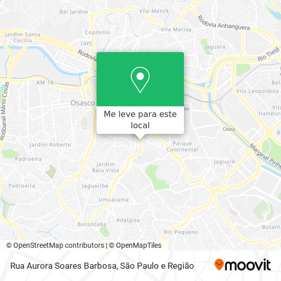 Rua Aurora Soares Barbosa mapa