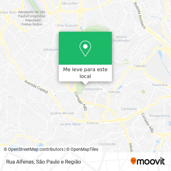 Rua Alfenas mapa