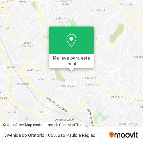 Avenida do Oratório 1053 mapa