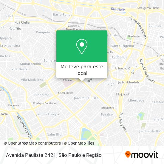 Avenida Paulista 2421 mapa