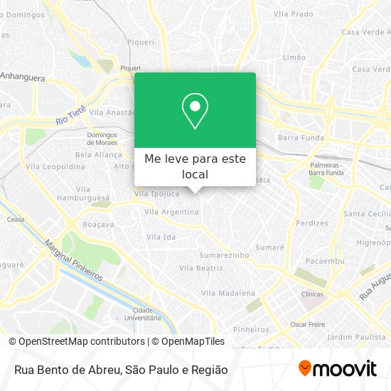 Rua Bento de Abreu mapa