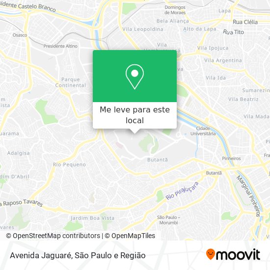 Avenida Jaguaré mapa