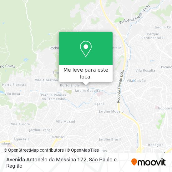 Avenida Antonelo da Messina 172 mapa