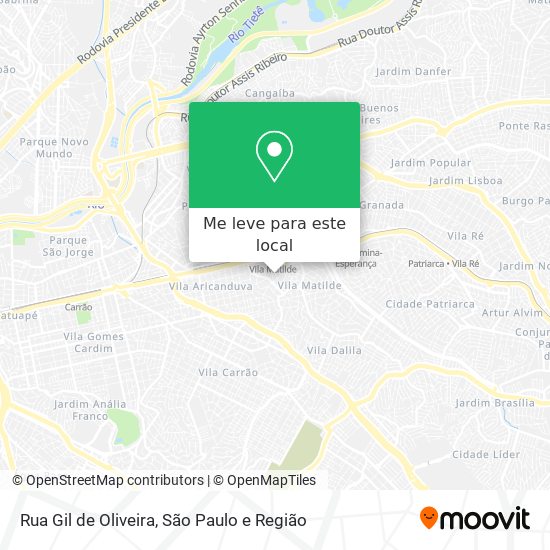 Rua Gil de Oliveira mapa