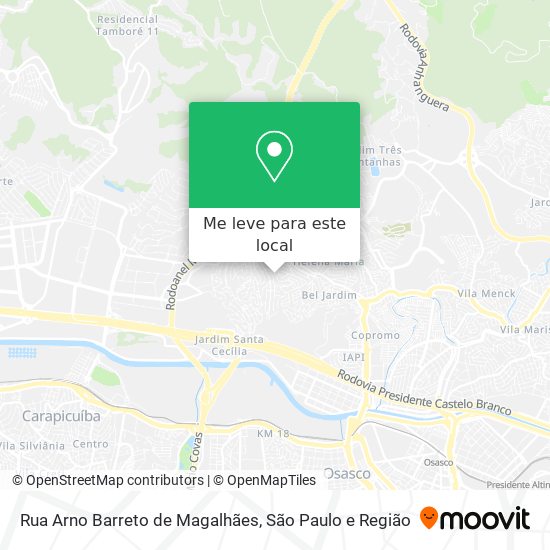 Rua Arno Barreto de Magalhães mapa
