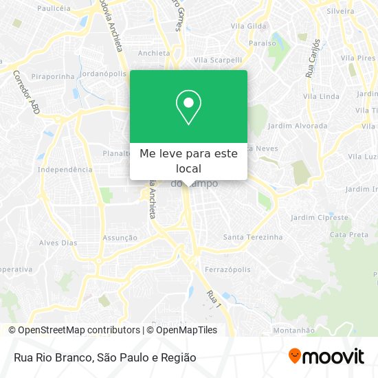 Rua Rio Branco mapa